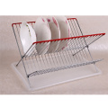 Hot Selling 2 Tier Kitchen Storage Holder Metal Dish Drainer Drying Rack with Tray